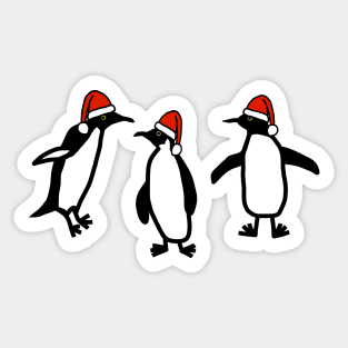 Christmas Dancing Penguins Sticker